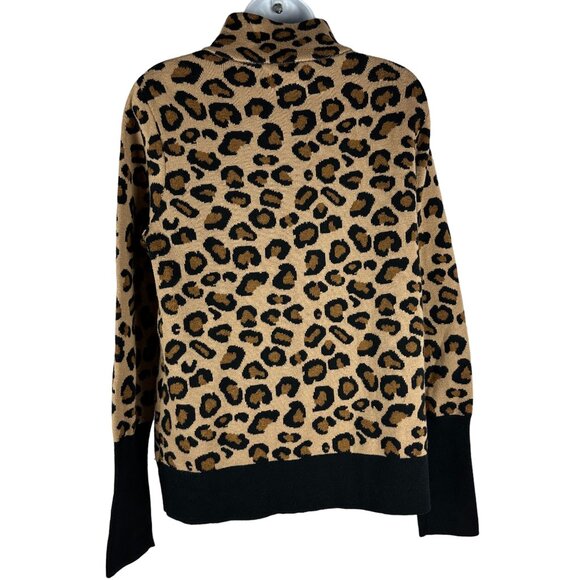 Rachel Zoe Womens Leopard Print Zip-Up Jacket - Size M - Picture 2 of 4